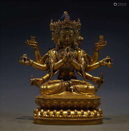 Gilt Bronze Figure of Ushnishavijayva