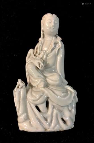 White Glazed DEHUA Porcelain Figure of GuanYin