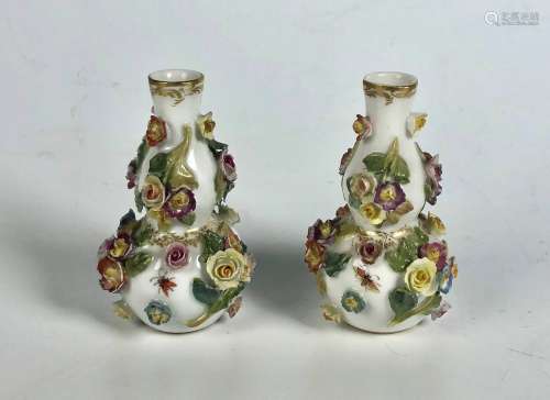 Pair of Meissen Flower Vases