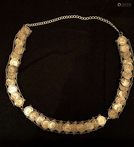 Haitian Silver Coin Necklace