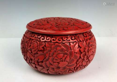 Cinnabar Lacquer Covered Jar