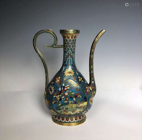 Cloisonne Enamel Ewer with Mark