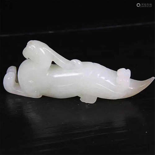 206BC-220AD, A EXQUISITE PHOENIX PATTERN HETIAN JADE HAND PIECE