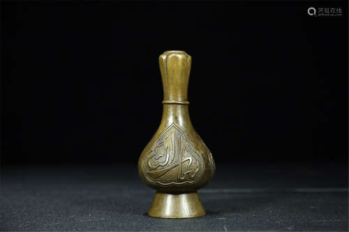 17-19TH CENTURY, A BRONZE AWEN VASE,QING DYNASTY