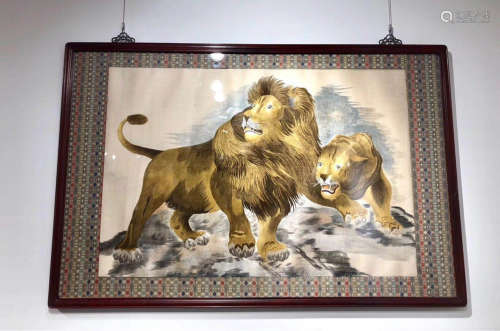 A LION PATTERN EMBROIDERY