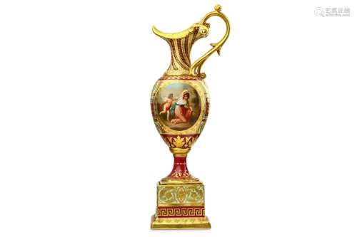 A VIENNA STYLE PORCELAIN NEOCLASSICAL EWER