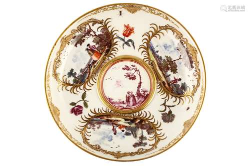 A MEISSEN CIRCULAR ECUELLE STAND