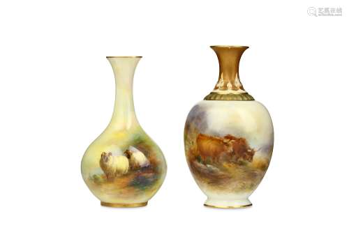 TWO SMALL ROYAL WORCESTER VASES