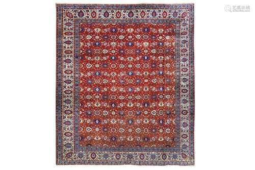 A FINE ANTIQUE TEHERAN CARPET, NORTH PERSIA approx: 12ft.8in. x 10ft.2in.(387cm. x 309cm.) Very nice