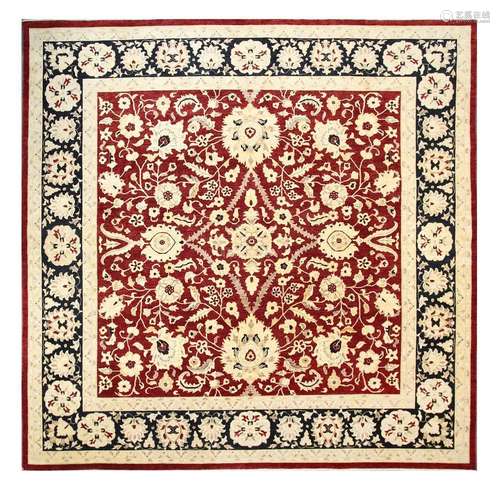 A FINE LARGE ZIEGLER DESIGN CARPET approx: 14ft.5in. x 14ft.8in.439cm. x 446cm.) Very good overall