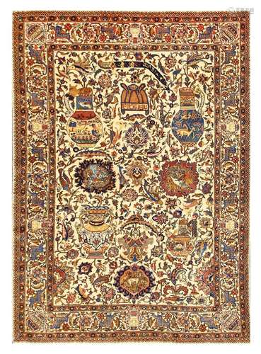 A VERY FINE TABRIZ RUG, NORTH-WEST PERSIA approx: 6ft.6in. x 4ft.7in.(198cm. x 140cm.) Very nice