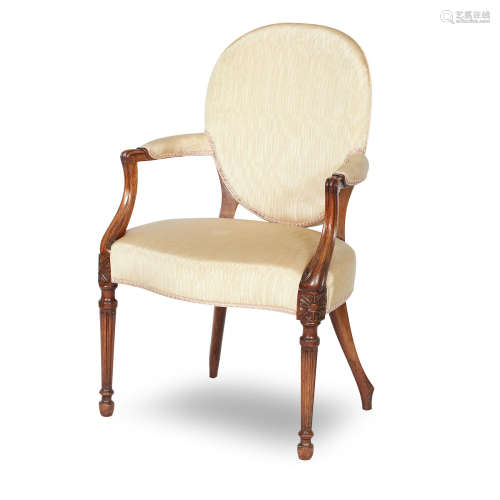 A George III Mahogany Elbow Chair