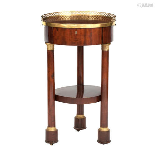 A 19th century Empire style mahogany and ormolu wash stand