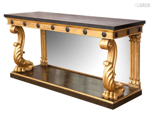 A 19th century giltwood console table