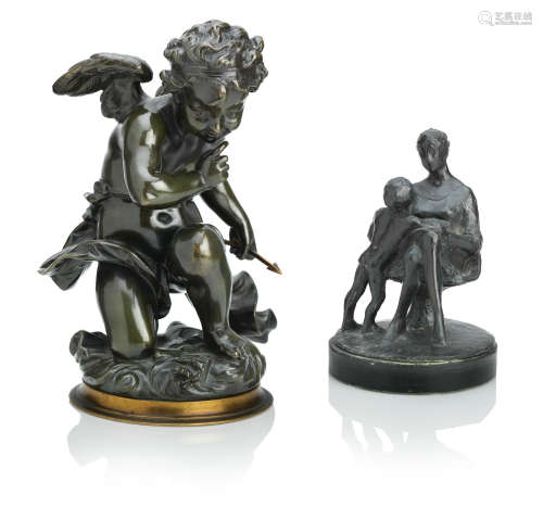 A 20th century bronze of cupid