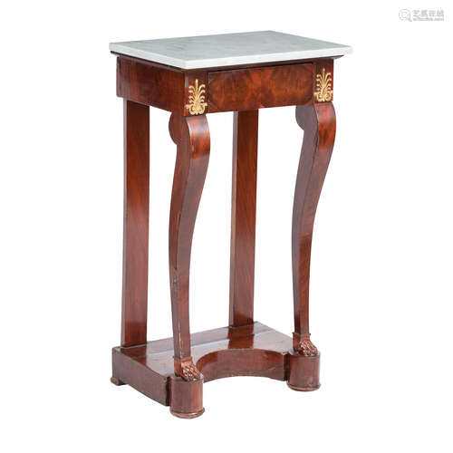 A 19th century small French Empire style hall table