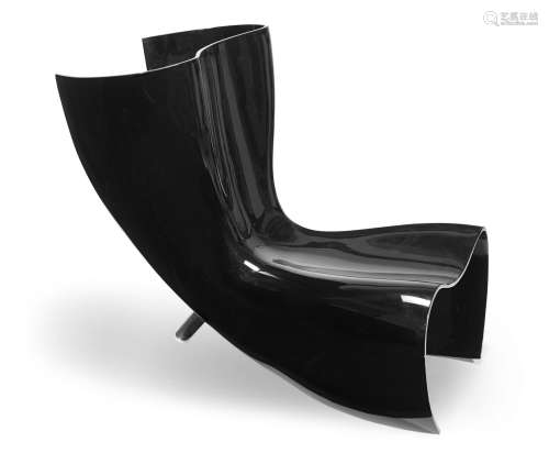 Black lacquered fibreglass, tubular steel66cm x 95cm x 82cm  Marc Newson (Australian, b. 1963) Felt chair, designed 1998, manufactured by Cappellini, Italy