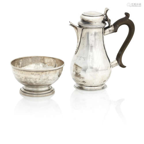 by Joseph Steward, London 1781, and Alexander Barnett, London 1762 respectively  (2)   A George III silver sugar bowl and a George III coffee pot