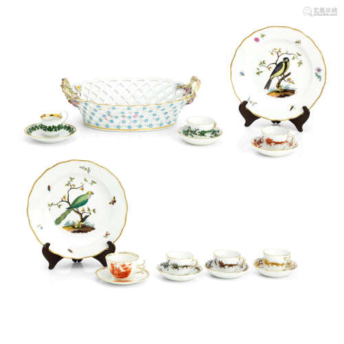 Late 19th/early 20th century A collection of Meissen porcelain
