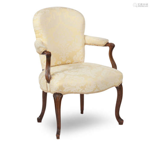 A 18th century French oak Fauteuil