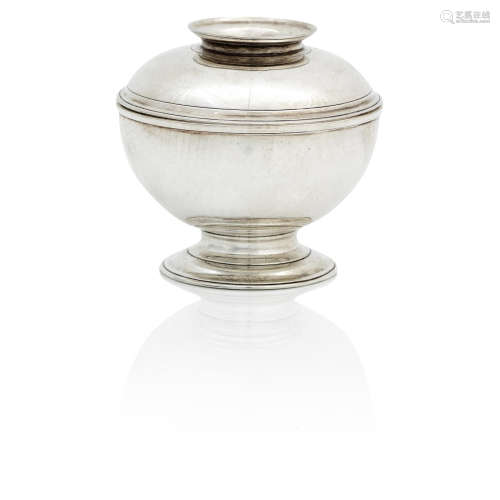 maker's mark unclear, possibly John Swift, London 1748  A George II lidded silver bowl