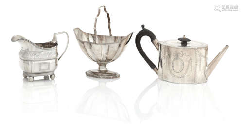 by Hester Batemen, London 1780  (3)   A George III silver teapot