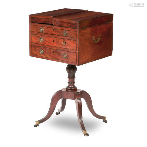 A George III mahogany gentleman's dressing stand