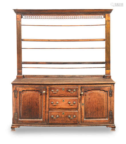 A George III oak high dresser, North West, circa 1770