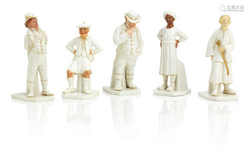 Late 19th century Five Royal Worcester figures from the Countries of the World series