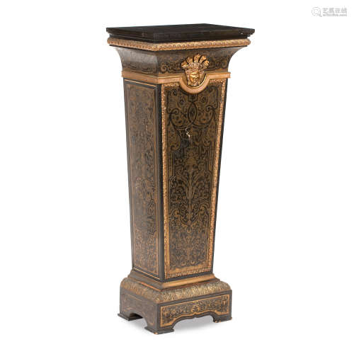 A 19th century boulle work and gilt metal mounted pedestal