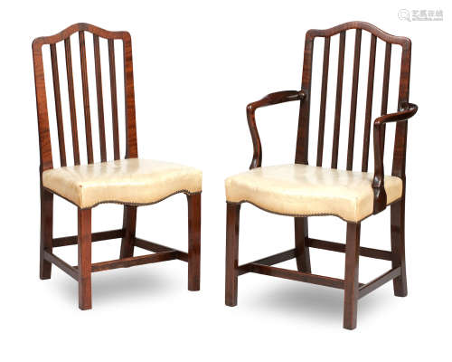 A set of eight 19th century mahogany dining chairs