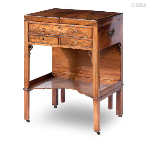 An early George III mahogany gentleman's dressing table