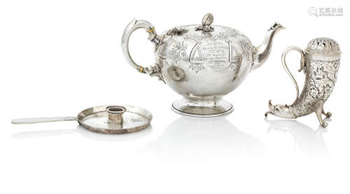by Henry Holland, London 1873  (3) A Victorian silver teapot