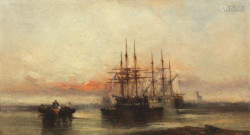 Shipping at sunset William MacAlpine(19th Century)