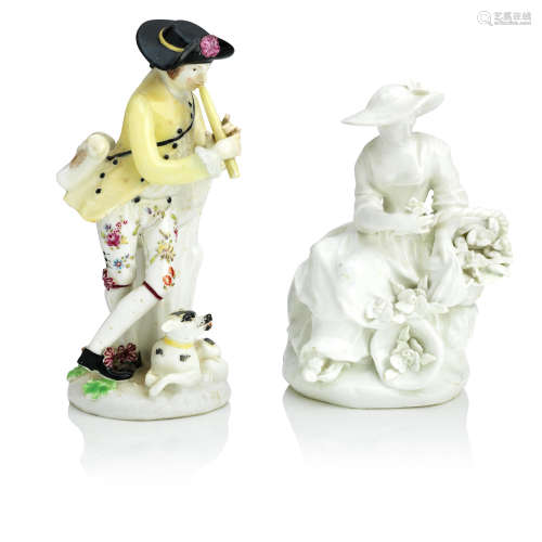 Circa 1760 Two Bow figures