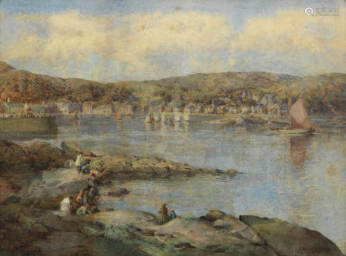 Coastal scene J. Macaulay(British, circa 1900)