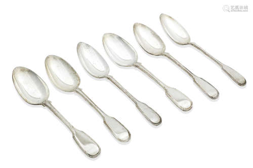 by William Eaton, London 1838  (12) A set of twelve Victorian silver tablespoons