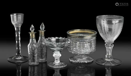 18th/19th century Six pieces of glassware