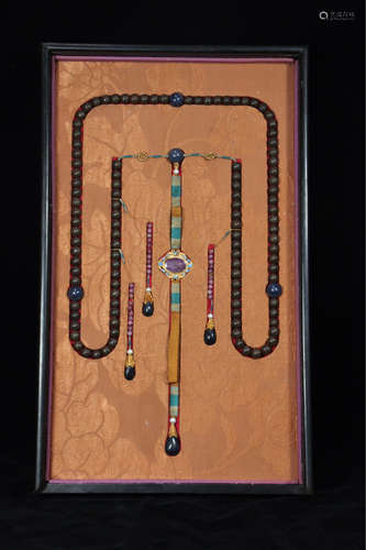 17-19TH CENTURY, A STRING OF AGILAWOOD COURT BEADS, QING DYNASTY