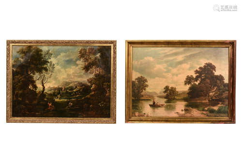 TWO FRAMED WESTERN OIL ON CANVAS PAINTINGS