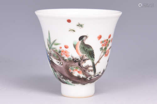 WUCAI 'FLOWERS AND BIRDS' CUP