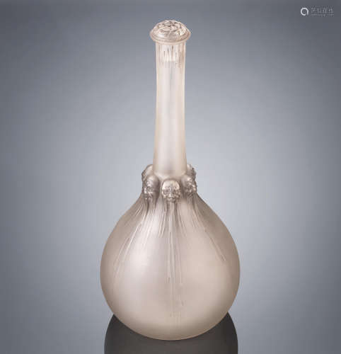 A 'Six Têtes' Carafe, designed in 1914 René Lalique (French, 1860-1945)