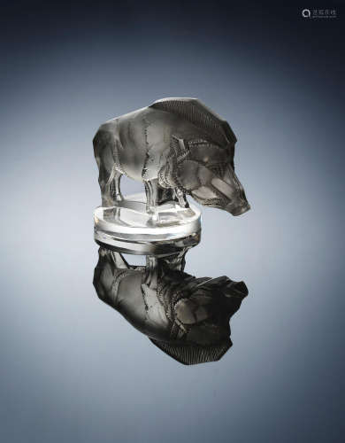 A 'Sanglier' Car Mascot, designed in 1929 René Lalique (French, 1860-1945)