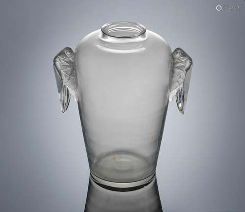 A 'Deux Sauterelles' Vase, designed in 1923 René Lalique (French, 1860-1945)