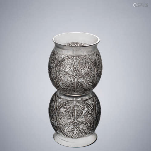 A 'Téhéran (Décor Genre Gravure) Vase, designed in 1926 René Lalique (French, 1860-1945)