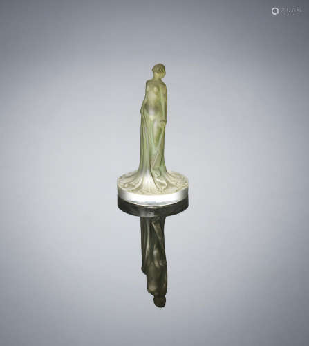 An Early 'Statuette Drapée' Statuette, designed in 1912 René Lalique (French, 1860-1945)
