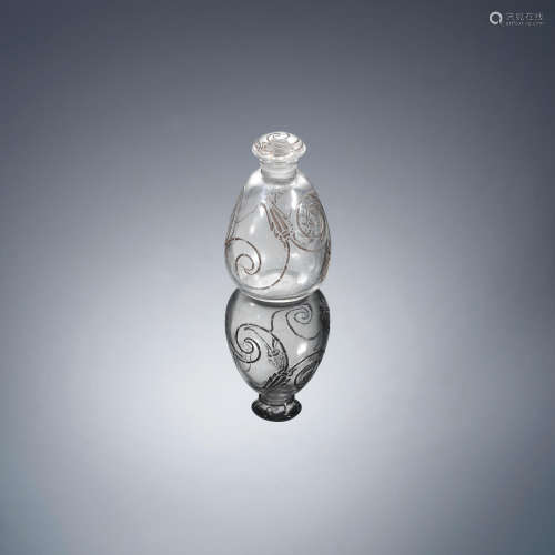 An Early 'Capricornes' Scent Bottle and Stopper, designed in 1912 René Lalique (French, 1860-1945)