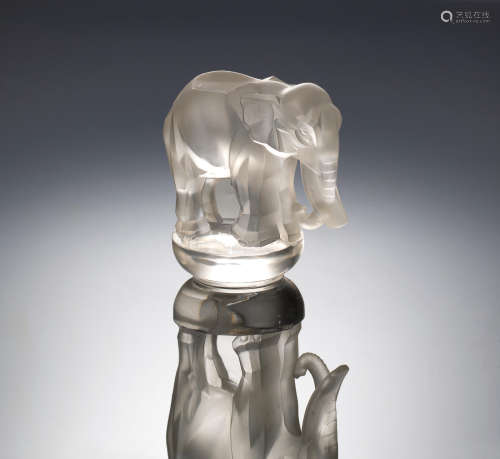 A 'Toby, Elephant' Paperweight, designed in 1931 René Lalique (French, 1860-1945)