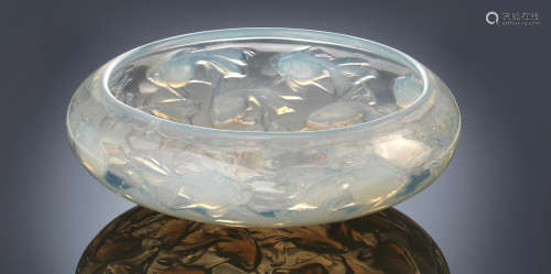A 'Cyprins' Bowl, designed in 1921 René Lalique (French, 1860-1945)