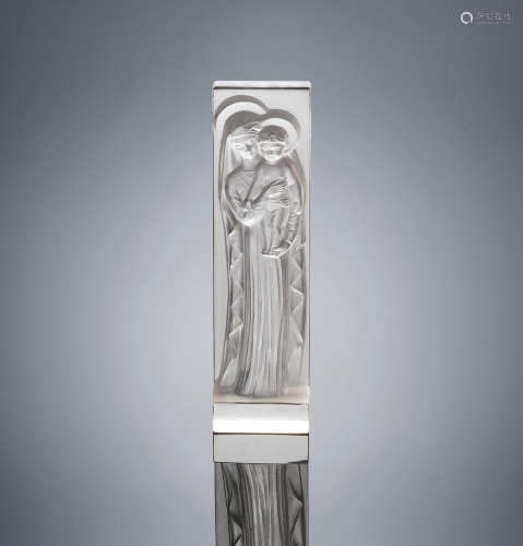 A 'La Madone a L'Enfant' Figure, designed in 1938 René Lalique (French, 1860-1945)